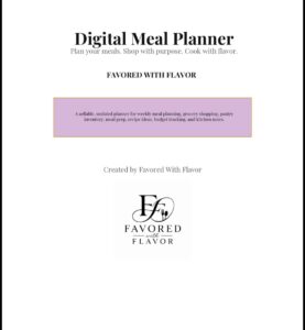 favored with flavor digital meal planner