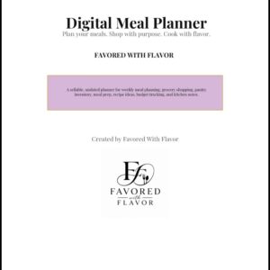 favored with flavor digital meal planner
